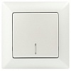 Выключатель Intro Solo 4-102-06 одноклавишный с подсветкой, 10А-250В, IP20, СУ, перламутр