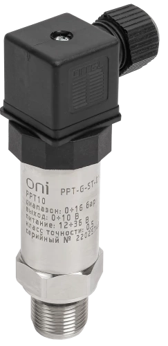 Преобр. давл. PPT10 0,5% 0-16Бар 0-10В M20 DIN43650 ONI