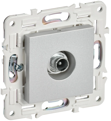 SKANDY Роз. TV проходная SK-A17S сереб. IEK