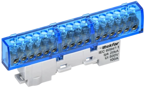 TEKFOR Шина N "ноль" изол. на унив. держ. 6х9-16-С IEK