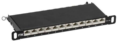 ITK 0,5U патч-панель кат.6A STP 12 портов 10" Dual IDC