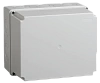 Коробка КМ41344 распаячная для о/п 240х195х165 мм IP55 (RAL7035, монт. плата, кабельные вводы 5 шт)