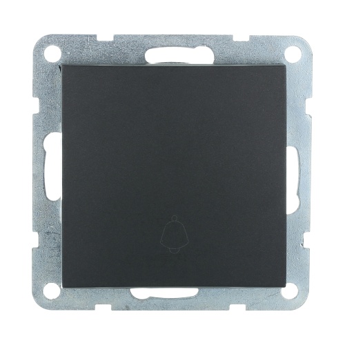 Выключатель-кнопка 1-кл.(схема 1Т) 10 A, 250 B (черный бархат) LK60 Выключатель-кнопка 1-кл.(схема 1Т) 10 A, 250 B (черный бархат) LK60