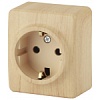 11-2203-11 Эл/ус ЭРА Розетка 2P+E Schuko, 16A-250В, IP20, ОУ, Эра Эксперт, сосна