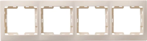 РВ-4-ККм Рамка 4местн. верт. КВАРТА (кремовый)