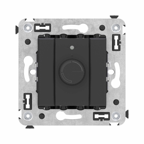 Диммер поворотный в стену, "Avanti", "Черный матовый"