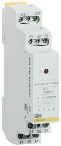 Промежут. реле.OIR 3 конт (8А). 12 В AC/DC IEK