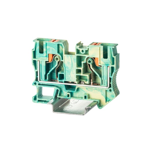 Клемма заземления, зажим push-in, 2 точки подключения, 10 кв.мм Клемма заземления, зажим push-in, 2 точки подключения, 10 кв.мм