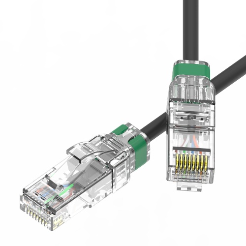 Патч-корд неэкранированный SLIM CAT6A U/UTP 4х2, 28 AWG, LSZH, чёрный, 2м Патч-корд неэкранированный SLIM CAT6A U/UTP 4х2, 28 AWG, LSZH, чёрный, 2м