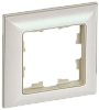 BRITE Рамка 1-мест. РУ-1-Бр беж./жемч. IEK