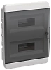 TEKFOR Корпус пласт. ЩРВ-П-24 IP41 черн. прозр. дверь IEK