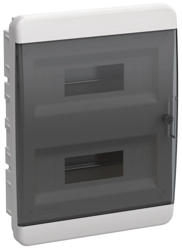 TEKFOR Корпус пласт. ЩРВ-П-24 IP41 черн. прозр. дверь IEK