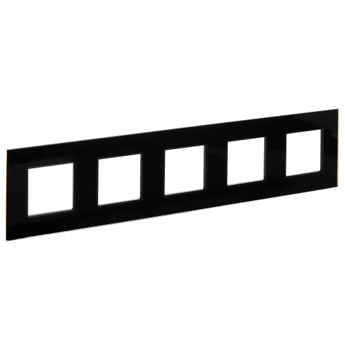 SKANDY Рамка 5-мест. SK-F25Bl стекло черн. IEK