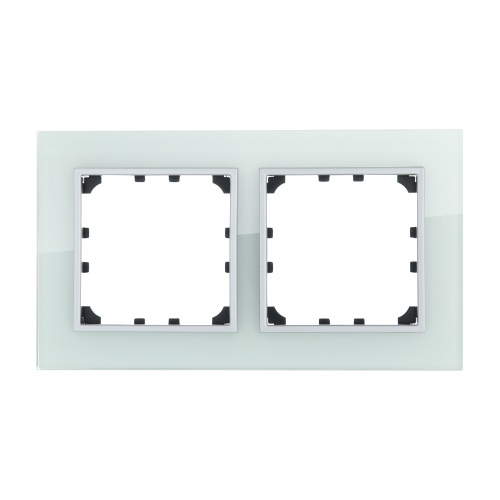 Рамка 2-постовая из натурального светлого стекла LK60 Рамка 2-постовая из натурального светлого стекла LK60