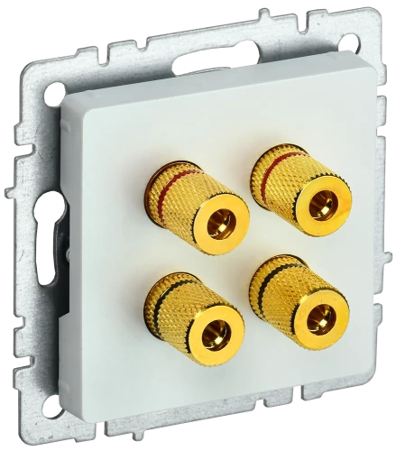 BRITE Аудиорозетка 4-мест. РА10-БрЖ жемч. IEK BRITE Аудиорозетка 4-мест. РА10-БрЖ жемч. IEK