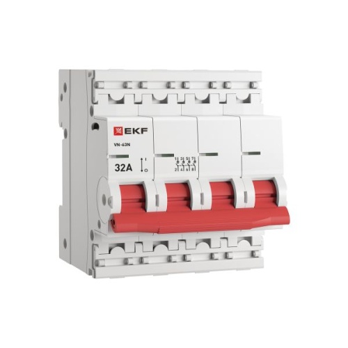 Выключатель нагрузки 4P 32А ВН-63N EKF PROxima Выключатель нагрузки 4P 32А ВН-63N EKF PROxima