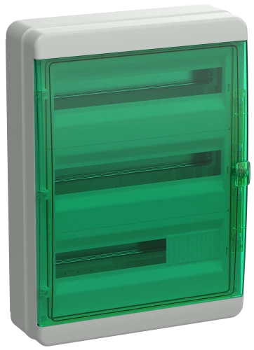 TEKFOR Корпус пласт. КМПн-54 IP65 зелен. прозр. дверь IEK