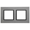 14-5202-42 Эл/ус ЭРА Рамка на 2 поста, металл, Эра Elegance, титан+антр