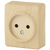 11-2201-11 Эл/ус ЭРА Розетка 2P, 16A-250В, IP20, ОУ, Эра Эксперт, сосна