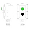 Взрывонепроницаемый пост управления из алюминия LCSD-02-B-MC-L1G(220)x1-P1B(11)x1-PCMB-KA3MHK