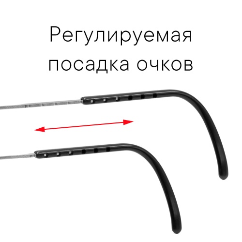 Черно-белые солнцезащитные очки из титана с черными линзами