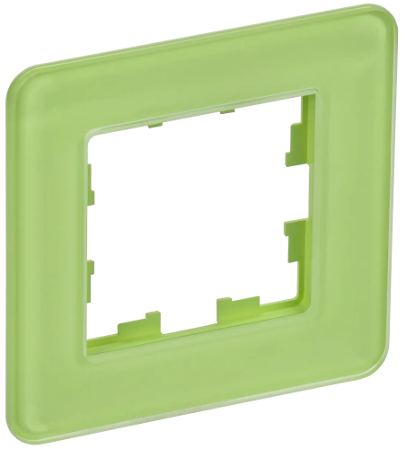 BRITE Рамка 1-мест. РУ-1-2-Бр стекло эко грин RE IEK BRITE Рамка 1-мест. РУ-1-2-Бр стекло эко грин RE IEK