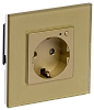iTEQ SMART-розетка 16А WIFI+BLE стекл/р. з/ш. зол. ONI