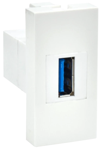 PRIMER РКЮ-10-00-П Розетка USB A 3.0 (1 мод.) бел. IEK