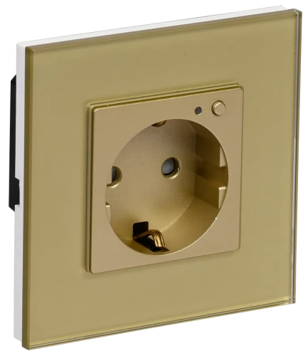 iTEQ SMART-розетка 16А WIFI+BLE стекл/р. з/ш. зол. ONI