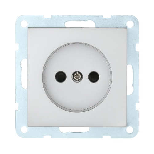 Розеткабез з/к, со шторками (серебристый металлик) LK60