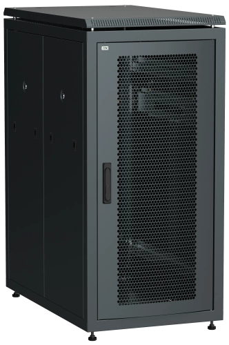 ITK Шкаф сетевой 19" LINEA N 28U 600х1000 мм перфорированная передняя дверь черный