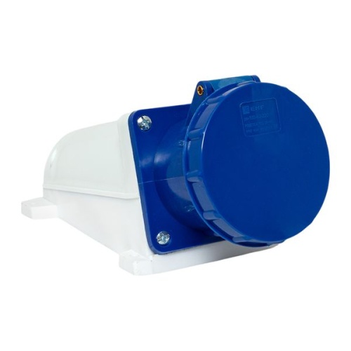 Розетка стационарная наружная 133 2Р+РЕ 63А 220В IP67 EKF