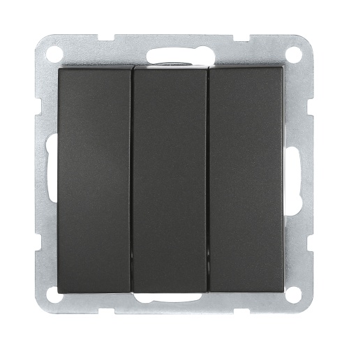 Выключатель 3-кл.(схема 1+1+1) 16 A, 250 B (черный бархат) LK60