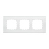 Рамка 3-постовая, натуральное стекло (белый) LK80