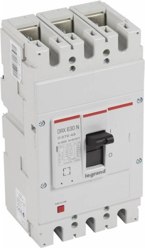 Выключатель авт. термомагнитный 3п 400А 50кА DRX 630 Выключатель авт. термомагнитный 3п 400А 50кА DRX 630