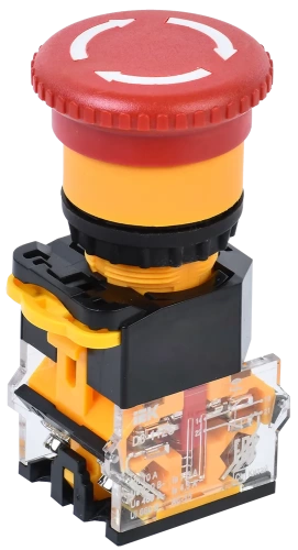 Кнопка D8-11ZS "Грибок" d=22мм 1з+1р пов. с фик. красная IEK