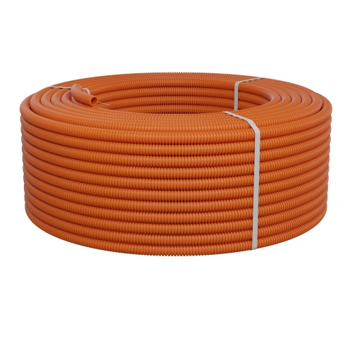 Труба ПНД гофрир. легкая, с зондом диам. 20мм, цвет оранжевый (1шт = 100м) Экопласт Труба ПНД гофрир. легкая, с зондом диам. 20мм, цвет оранжевый (1шт = 100м) Экопласт