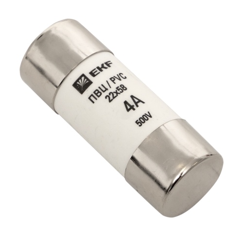 Плавкая вставка цилиндрическая ПВЦ (22х58) 4А EKF Плавкая вставка цилиндрическая ПВЦ (22х58) 4А EKF