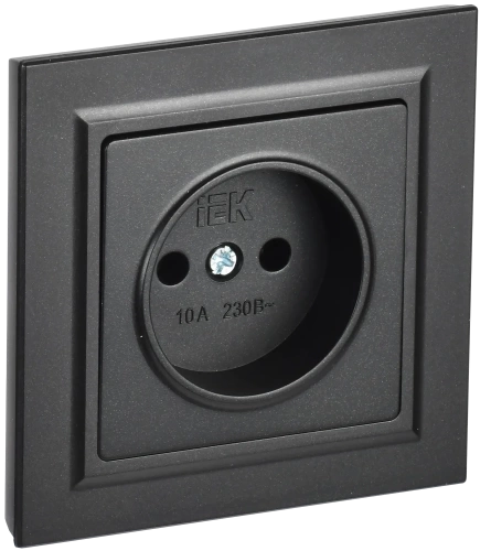 BRITE Роз. без з/к/ш 10А в сб. РСР10-1-0-БрЧ черн. IEK