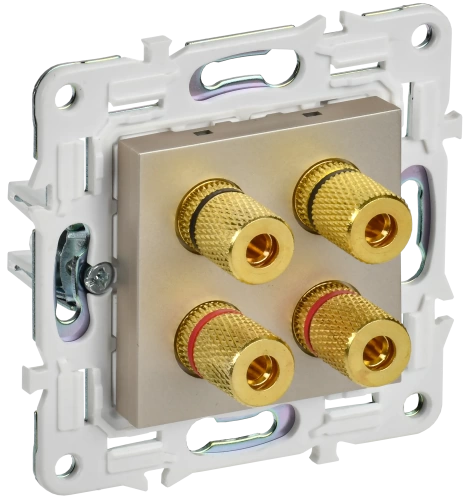 SKANDY Аудиорозетка 4-мест. SK-A01Sh шамп. IEK