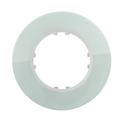 Рамка 1-постовая круглая из натурального светлого стекла Vintage