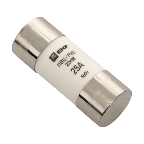 Плавкая вставка цилиндрическая ПВЦ (22х58) 25А EKF Плавкая вставка цилиндрическая ПВЦ (22х58) 25А EKF
