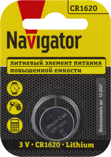 Элемент питания Navigator 93 827 NBT-CR1620-BP1