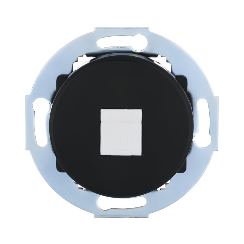 Розетка компьютернаяRJ-45 кат. 6 с накладкой (черный) Vintage Розетка компьютернаяRJ-45 кат. 6 с накладкой (черный) Vintage