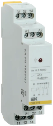 Промежут. реле.OIR 3 конт (16А). 12 В AC/DC IEK