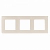 12-5103-02  Рамка для розеток и выключателей ЭРА Серия 12 12-5103-02 на 3 поста, Сатин, слоновая кость