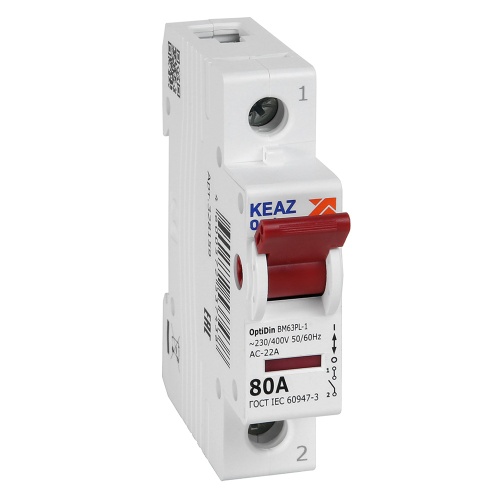 Выключатель нагрузки модульный OptiDin BM63PL-180-УХЛ3 (ВМ63PL) Выключатель нагрузки модульный OptiDin BM63PL-180-УХЛ3 (ВМ63PL)