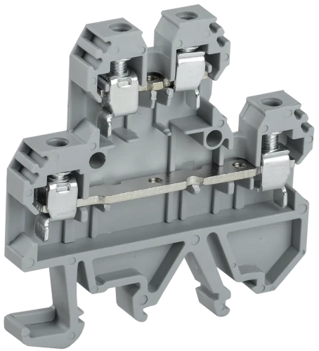 Клемма винтовая КВИ-4-2L двухуровневая 4мм2 серая IEK Клемма винтовая КВИ-4-2L двухуровневая 4мм2 серая IEK