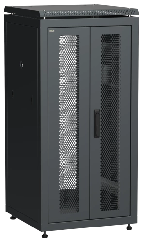 ITK LINEA N 24U 600х600мм распаш. перф. дв. задн. перф. чер.