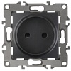 12-2105-05 Эл/ус ЭРА Розетка 2P, 16A-250В, IP20, Эра12, антрацит